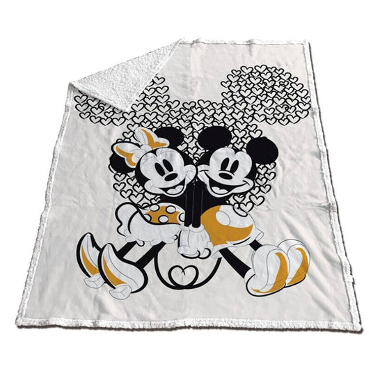 Mickey & Minnie Disney coral sherpa blanket 130x170cm