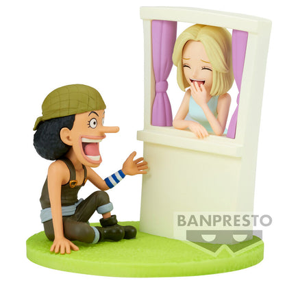 usopp & kaya log stories one piece figure 7cm