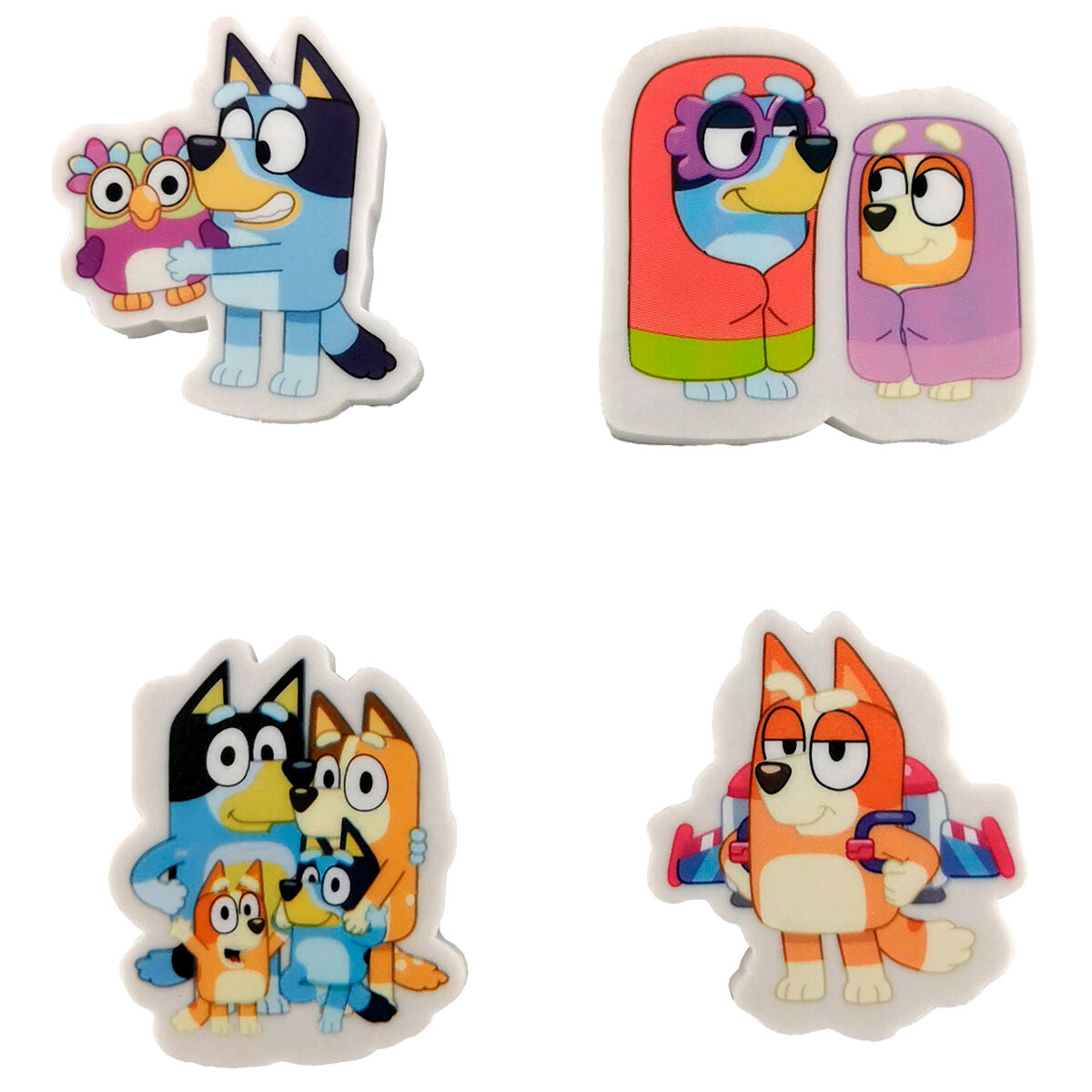 Bluey 4er Pack Radiergummis