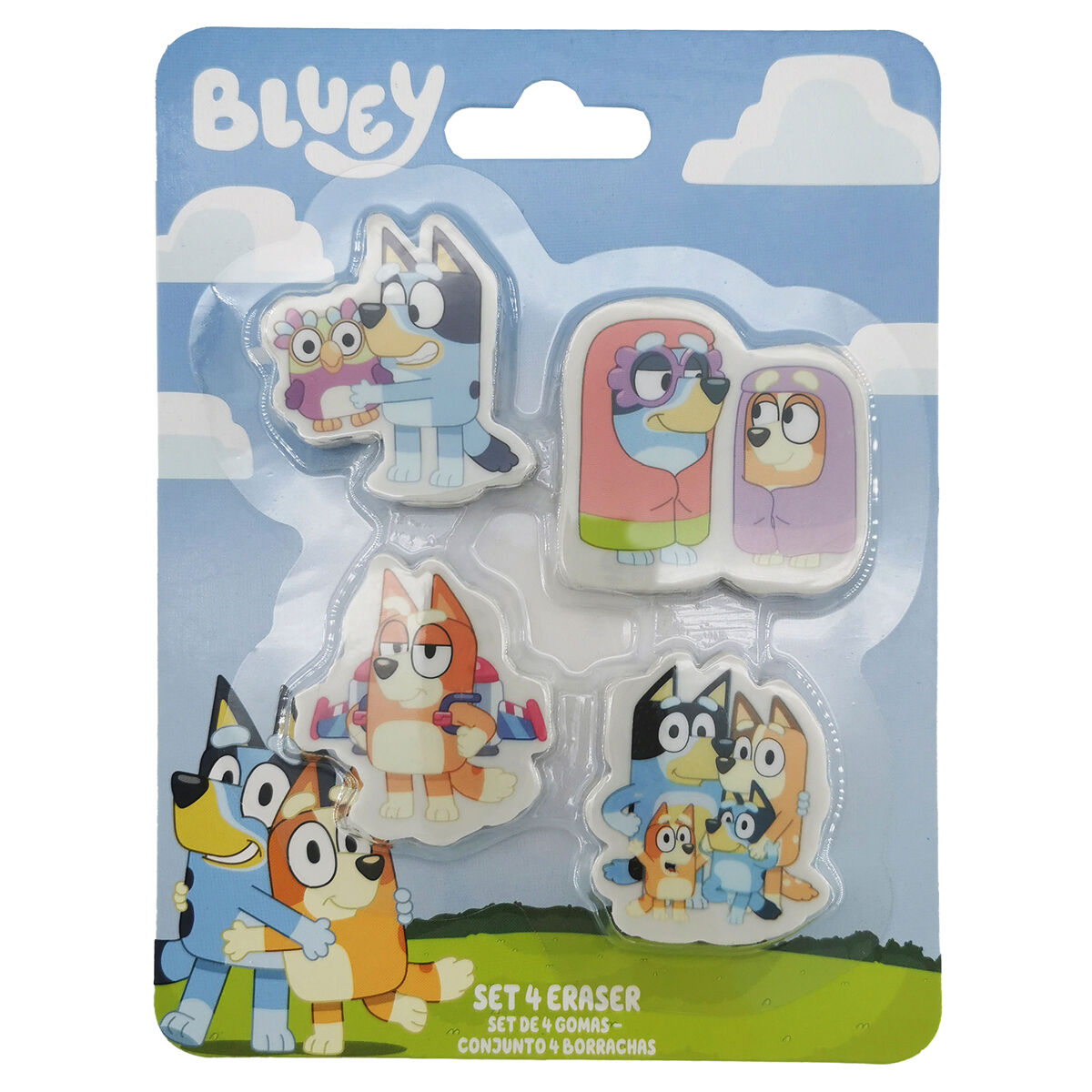 bluey 4 pack of erasers