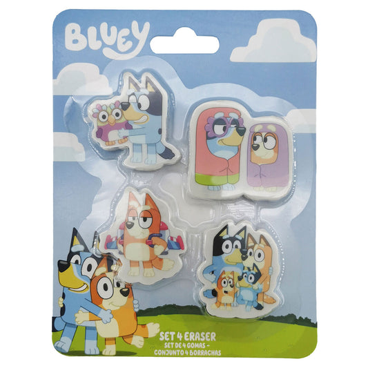 Bluey 4 pack of erasers