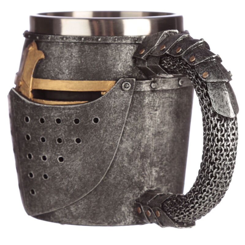 Medieval Helmet and Mail Jug