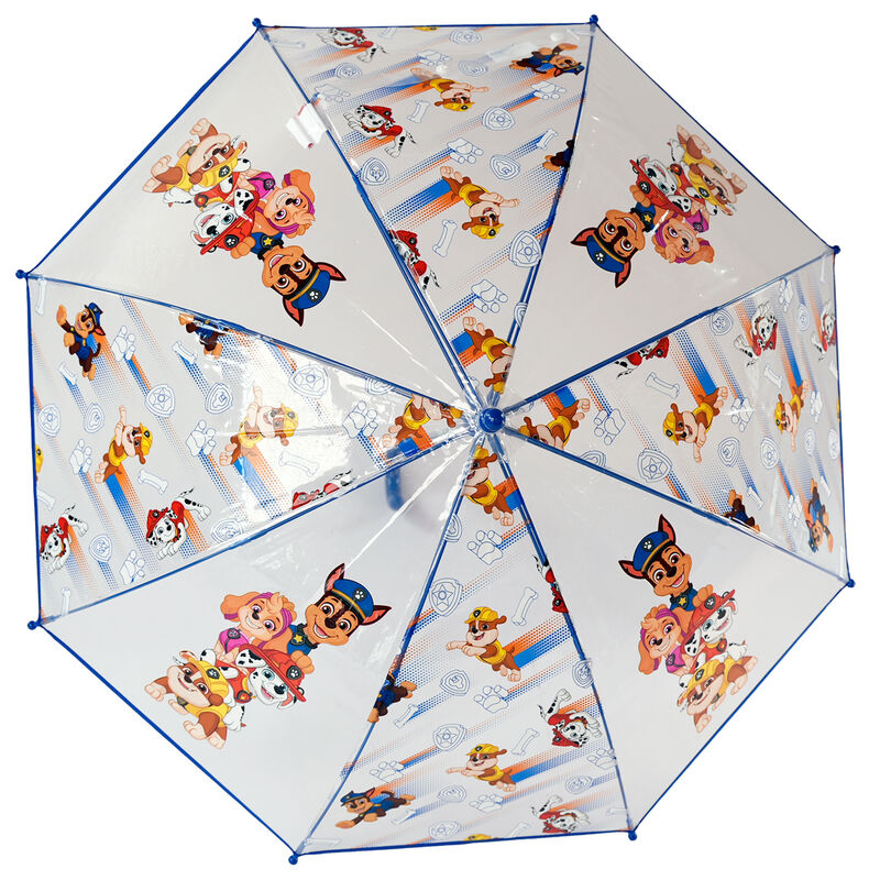 Ombrello manuale trasparente Paw Patrol 48 cm