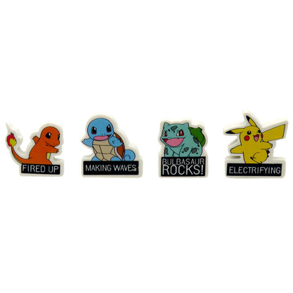 Blister pack of 4 Pokemon erasers