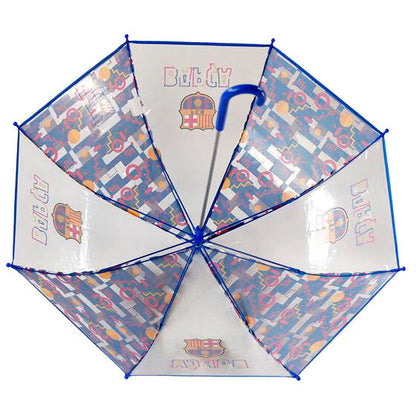 Parapluie manuel transparent F C Barcelone 48 cm