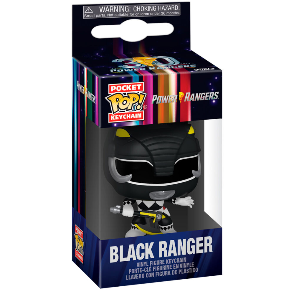 pocket pop power rangers 30th anniversary black ranger keychain