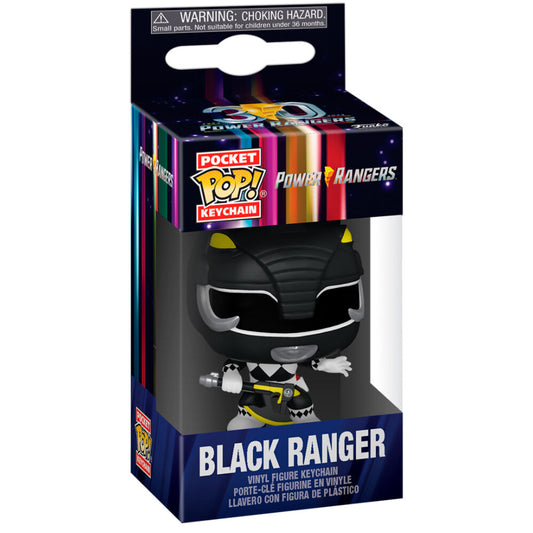 pocket pop power rangers 30th anniversary black ranger keychain