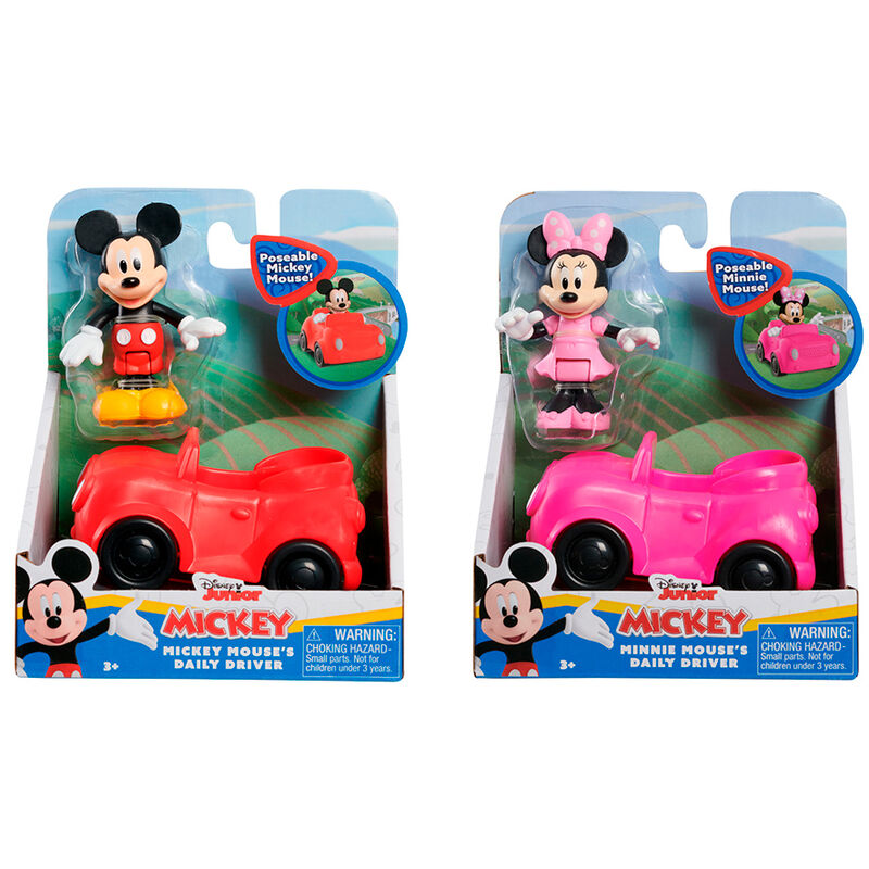 disney mickey and minnie mouse car figures (assorted)