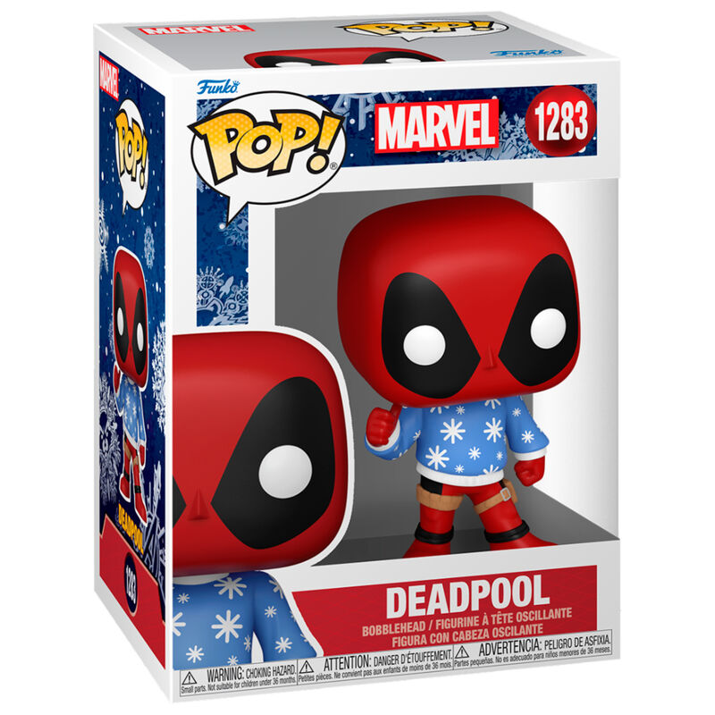 marvel holiday deadpool pop figure