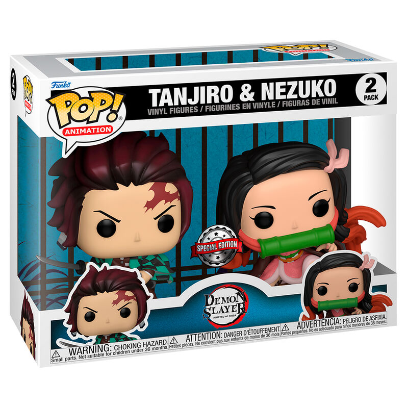 blister 2 pop figures demon slayer kimetsu no yaiba tanjiro & nezuko exclusive