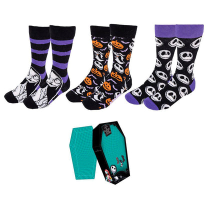 set of 3 nightmare before christmas disney socks