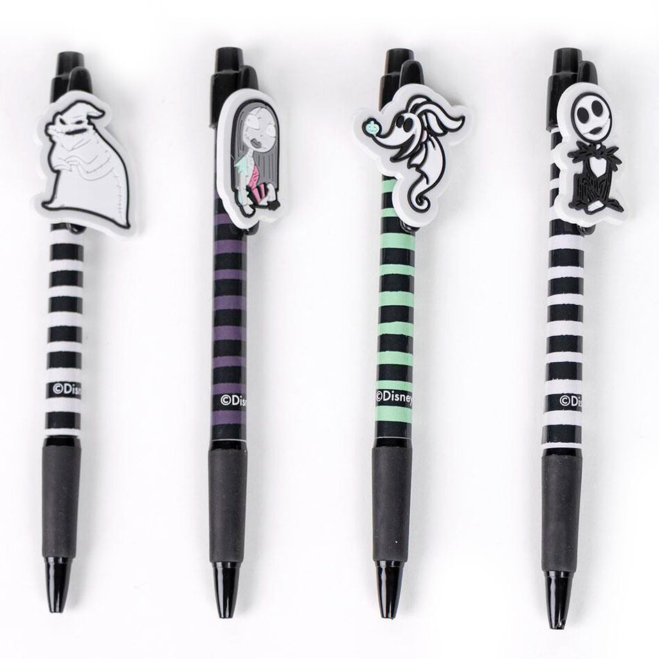 Plaquette thermoformée de 4 stylos Disney L'Étrange Noël de Monsieur Jack