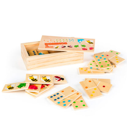 wooden animal dominoes  29 pieces