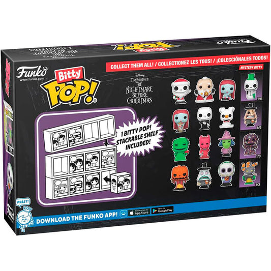 Confezione blister da 4 personaggi Bitty POP Disney Nightmare Before Christmas Babbo Natale Jack