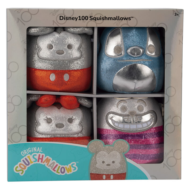 Blister of 4 Disney Squishmallows plush toys 12cm