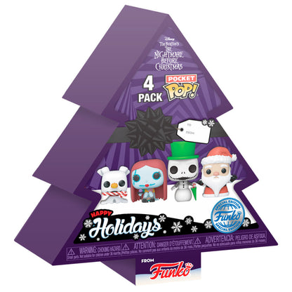 tree with 4 pocket pop disney figures nightmare before christmas holiday exclusive