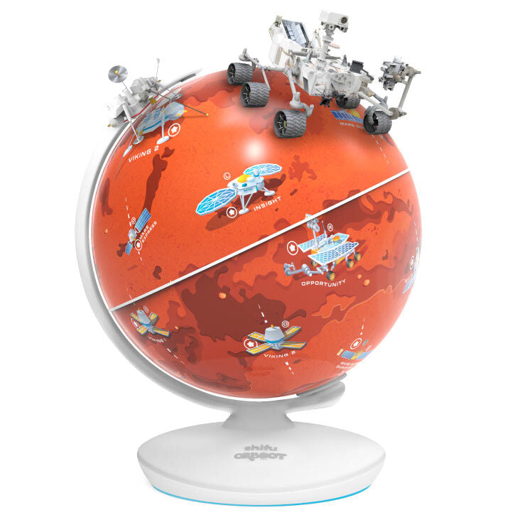 interactive globe of the planet mars (english)