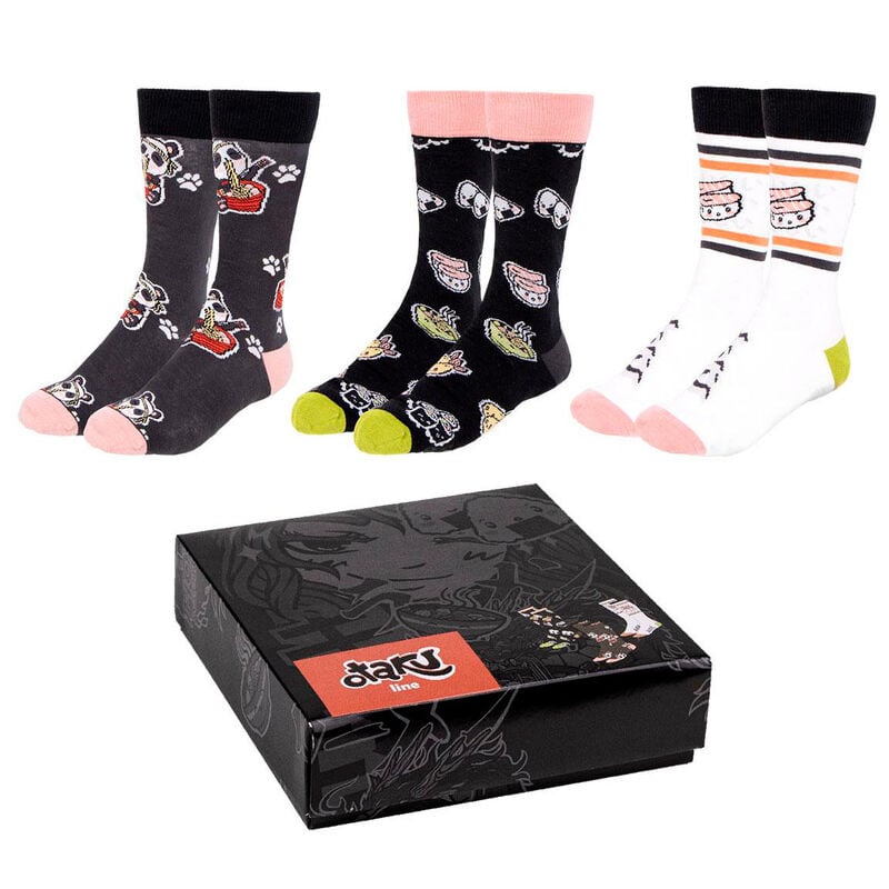 Set of 3 adult Otaku socks