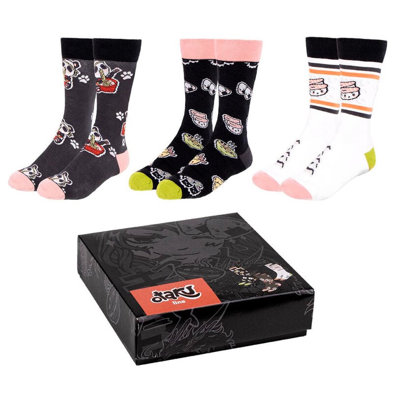 Set of 3 adult Otaku socks
