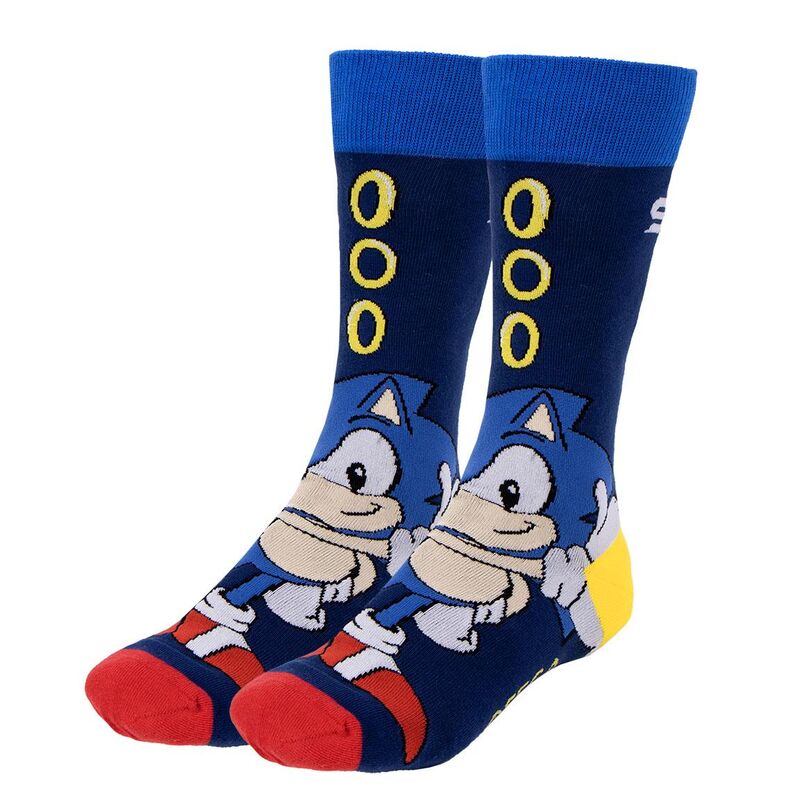 Set mit 3 Sonic the Hedgehog Socken für Erwachsene