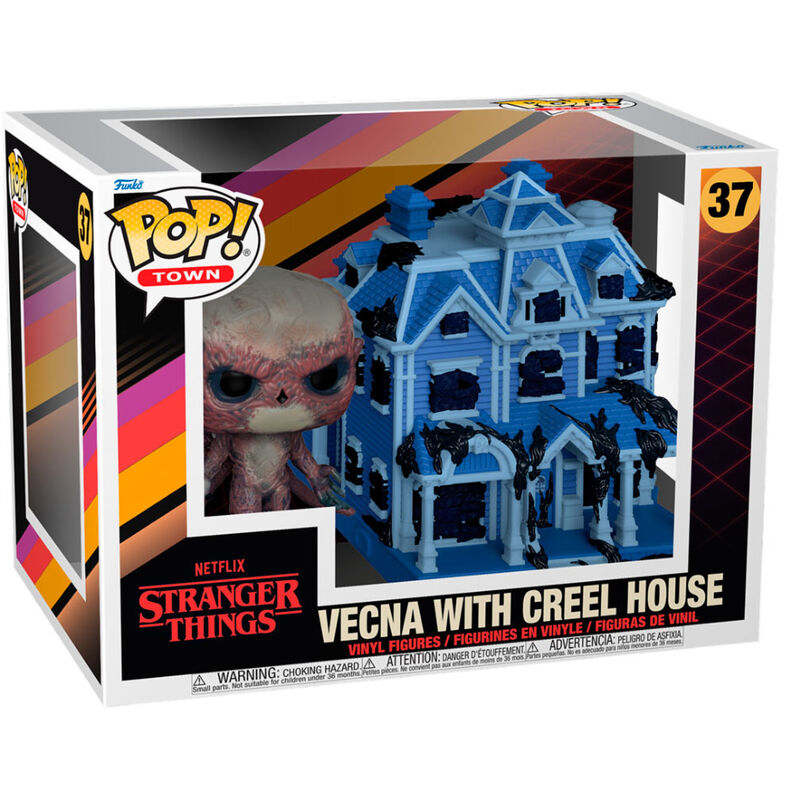 Figura POP de Vecna ​​de Stranger Things con la casa de Creel