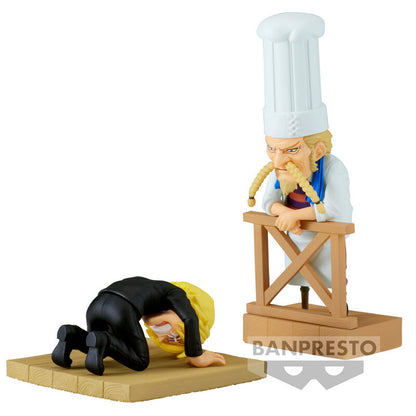 world collectable figure sanji & zeff 2 wcf log series one piece 8cm