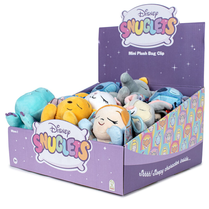 disney snuglets plush keychain 15cm assorted