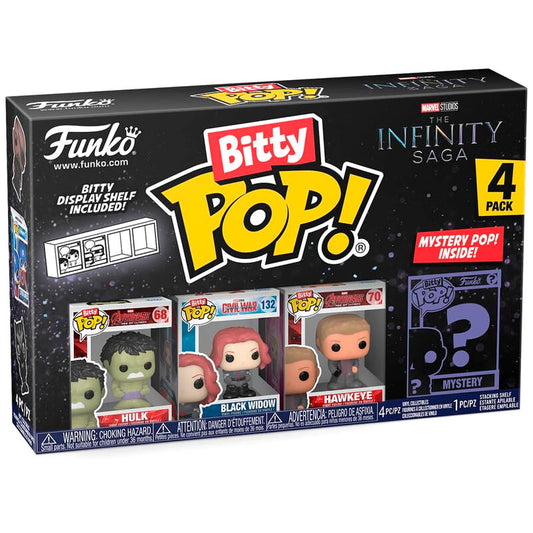 Blisterverpackung mit 4 Bitty POP Figuren Marvel The Infinity Saga Hulk
