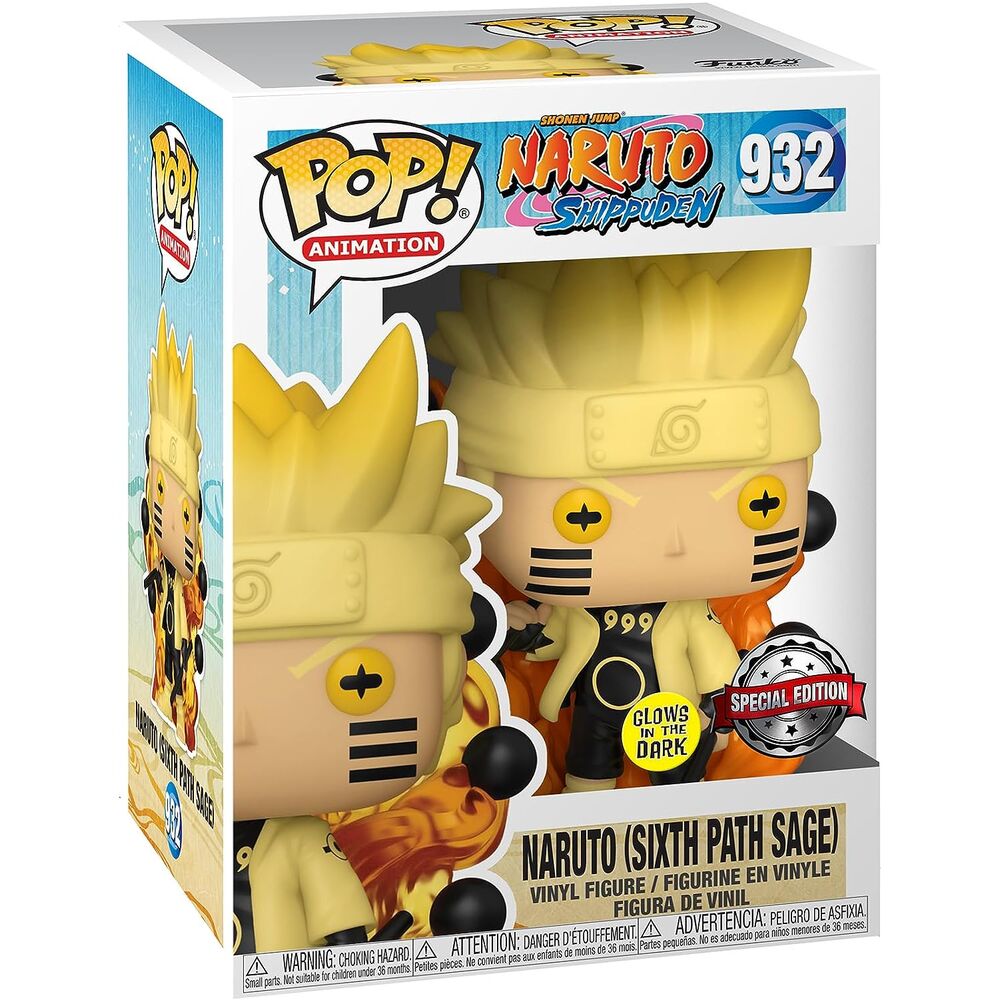 pop figure naruto uzumaki naruto six path sage glow