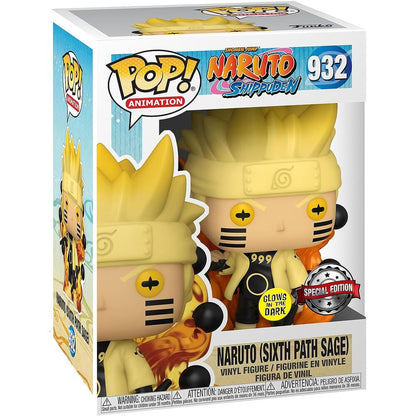 pop figure naruto uzumaki naruto six path sage glow