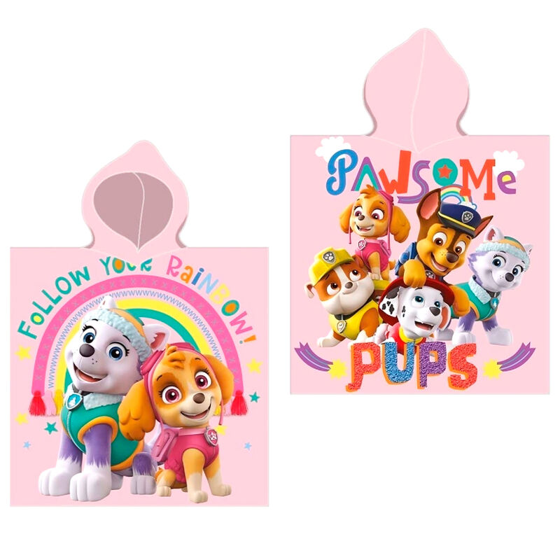 paw patrol cotton poncho towel