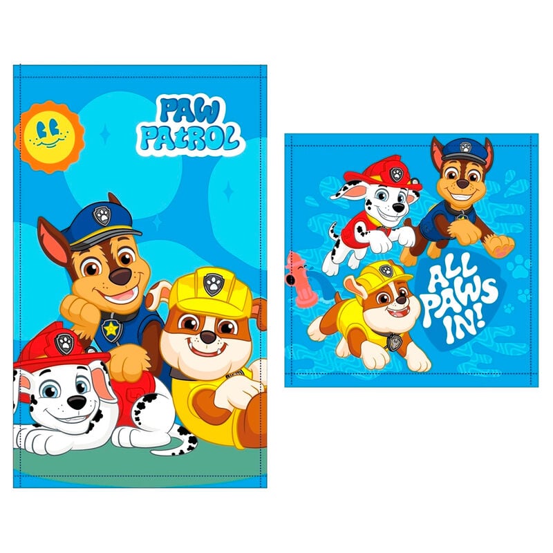 Set of 2 Paw Patrol cotton bath towels