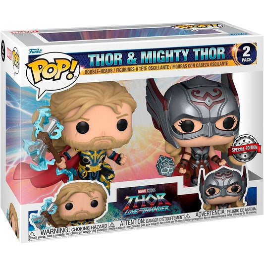 blister 2 pop figures marvel thor love and thunder thor & mighty thor exclusive