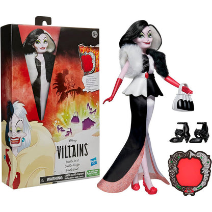 Lalka Cruella de Vil Disney złoczyńcy 28 cm