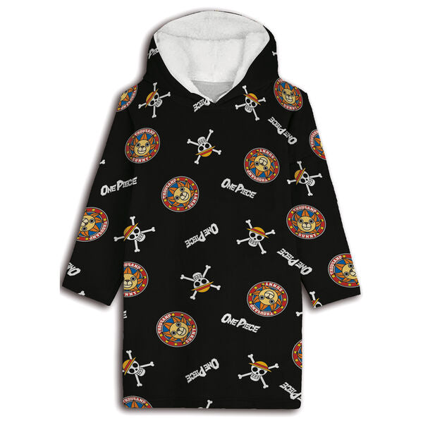 children's coral one piece oversized sweatshirt robe