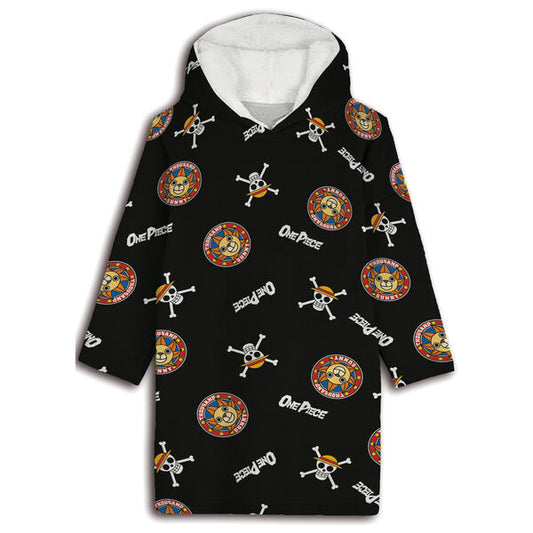 children's coral one piece oversized sweatshirt robe