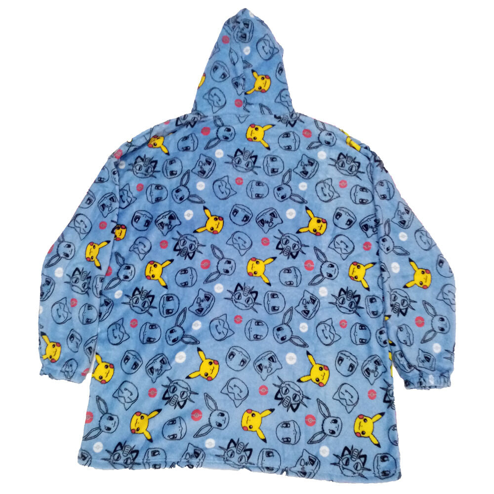 oversized Pokemon coral children's sweatshirt robe