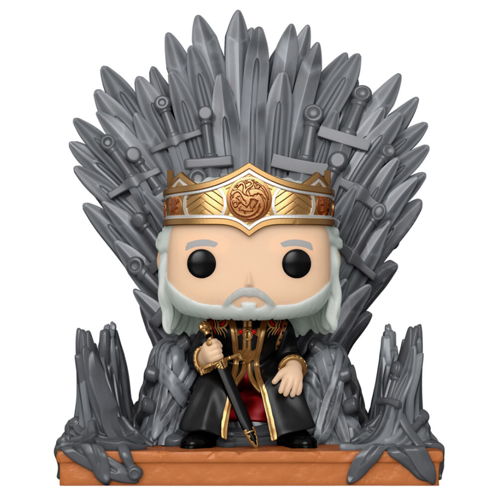 pop deluxe figure the house of the dragon viserys on the iron throne