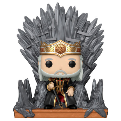 pop deluxe figure the house of the dragon viserys on the iron throne