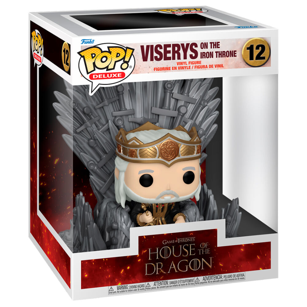 Figura POP Deluxe de la Casa del Dragón: Viserys en el Trono de Hierro