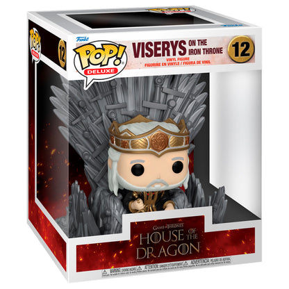 Figura POP Deluxe de la Casa del Dragón: Viserys en el Trono de Hierro