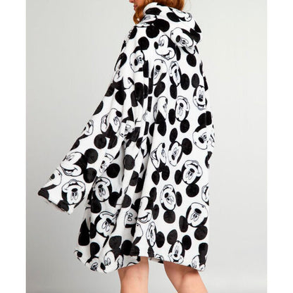 Adult oversized Mickey Mouse Disney coral sweatshirt robe