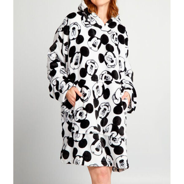 Adult oversized Mickey Mouse Disney coral sweatshirt robe