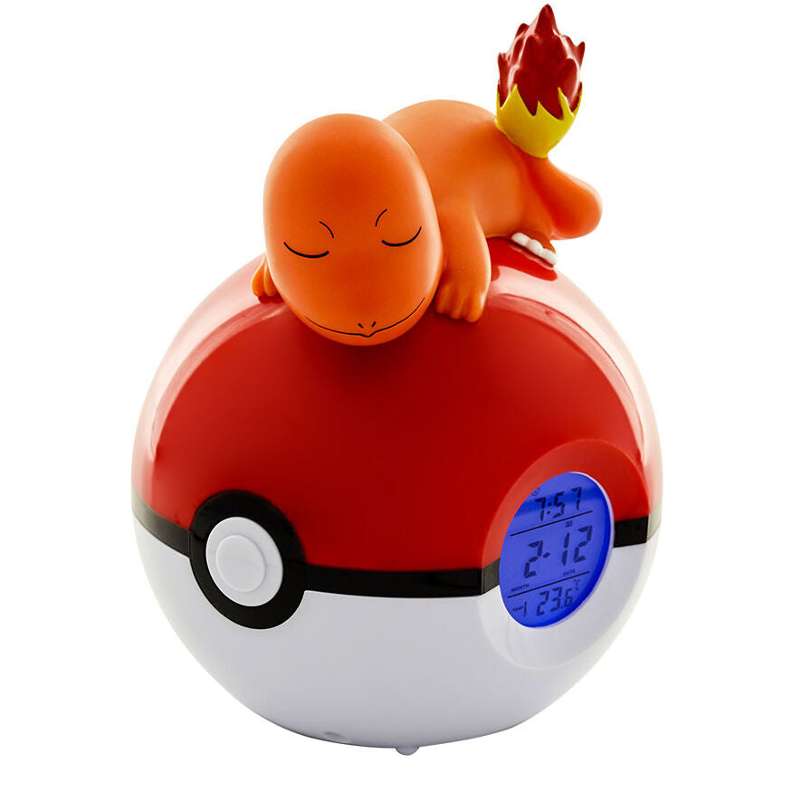 charmander pokeball pokemon led alarm clock lamp