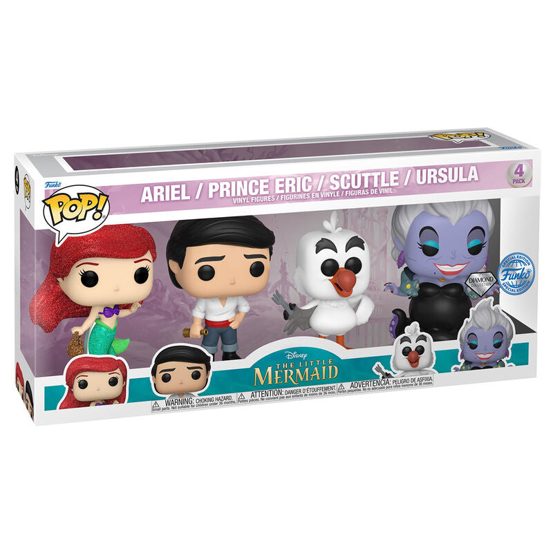 blister pack of 4 disney pop figures the little mermaid exclusive
