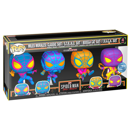 blister 4 pop figures marvel spiderman miles morales exclusive