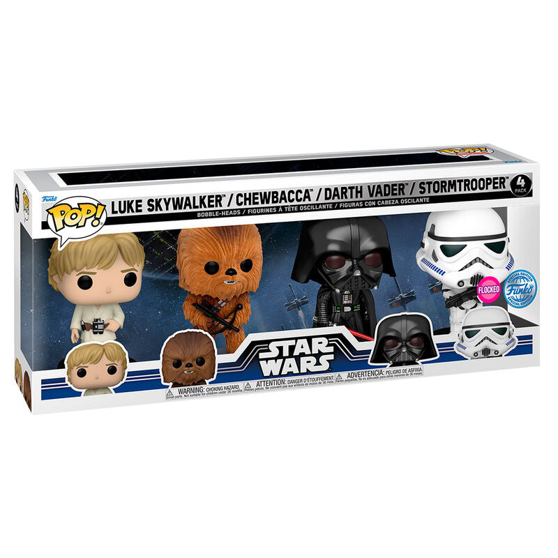 blister of 4 pop figures star wars new classics exclusive