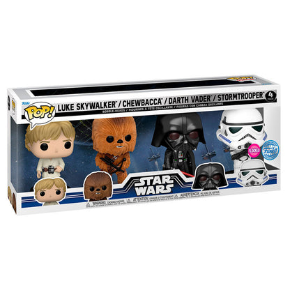 blister of 4 pop figures star wars new classics exclusive