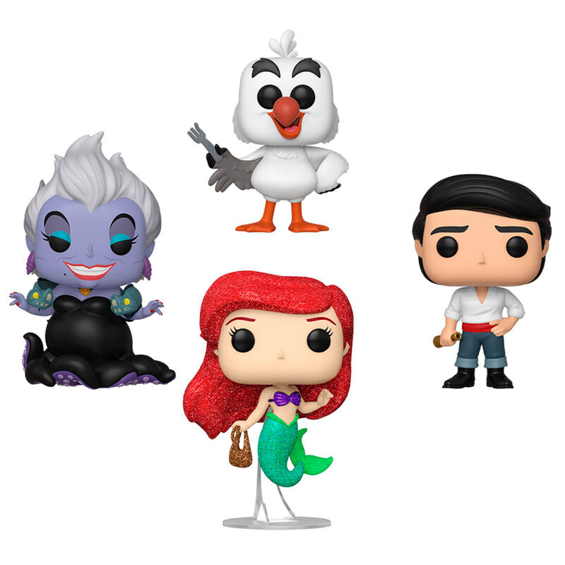 Blister pack of 4 Disney POP figures The Little Mermaid Exclusive