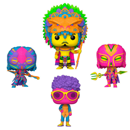 Blisterpackung mit 4 POP Figuren Marvel Black Panther Wakanda Forever Exklusiv
